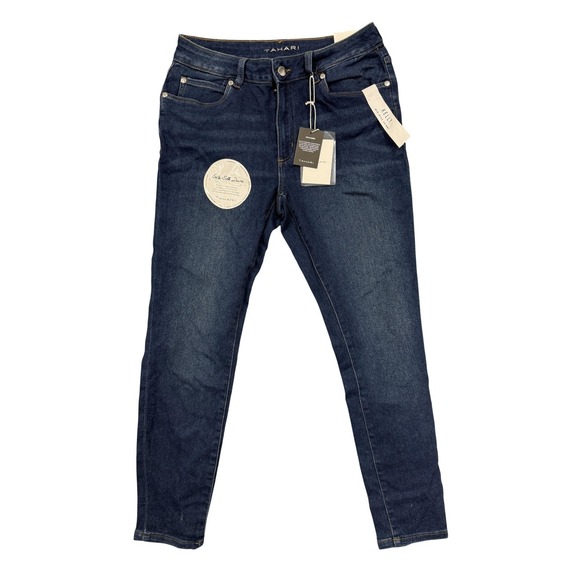 Tahari Denim - Tahari Kelly Jeans Womens 10 Blue Matoury Wash Mid Rise Skinny Stretch Denim